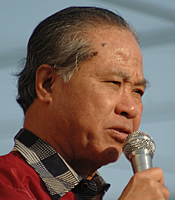 山内徳信さん(3・5沖縄県民総決起大会共同代表)